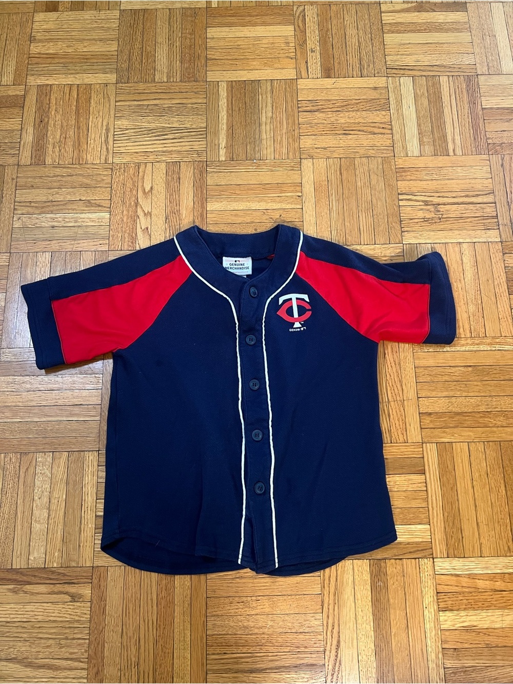 MLB Minnesota Twins Navy and Red Kids Baseball Jersey size 8 years